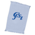 T-100 Fingertip Fringed Towel 11x18 Light Blue- (Printed)